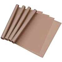 SIYI-XIU 4Pcs Teflón de Lámina de Hornear Papel de Horno Reutilizable para la Parrilla Poder Asar Hornear-40 x 30cm